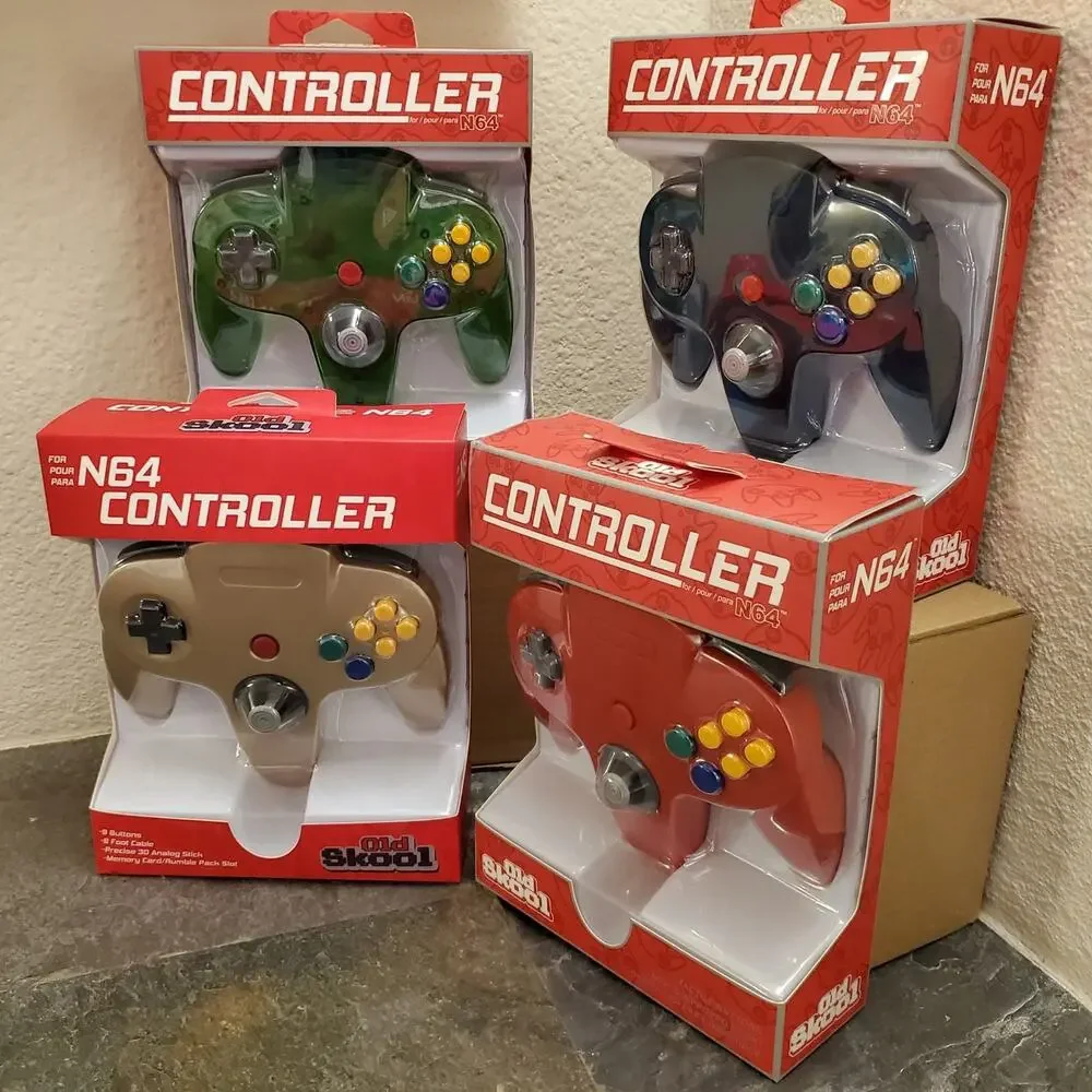 4 N64 Controllers - 4 Colors Bundle (NEW) - Nintendo64 - Old Skool